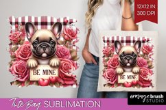 Valentine Dog Tote Bag - Valentines Day Tote Bag PNG Product Image 1