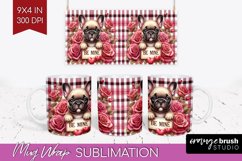 Valentine Dog Mug Wrap - Valentines Day Mug PNG Sublimation Product Image 1