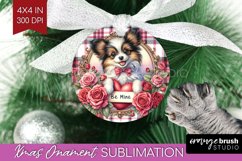 Valentine Dog Ornament PNG - Valentines Day PNG Sublimation Product Image 1