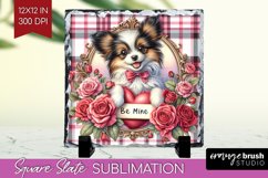Valentine Dog Slate PNG - Valentines Day Square Slate Product Image 1