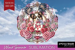 Valentine Dog Wind Spinner Sublimation PNG - Valentines Day Product Image 1