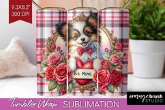 Valentine Dog Tumbler Wrap - Valentines Day Tumbler PNG Product Image 1