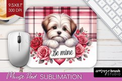 Valentine Dog Mouse Pad Sublimation - Valentines Day PNG Product Image 1