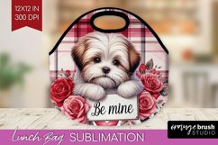 Valentine Dog Lunch Bag - Valentines Day Lunch Bug PNG Product Image 1