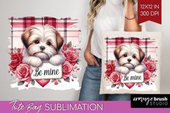 Valentine Dog Tote Bag - Valentines Day Tote Bag PNG Product Image 1