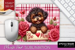 Valentine Dog Mouse Pad Sublimation - Valentines Day PNG Product Image 1