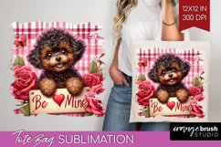Valentine Dog Tote Bag - Valentines Day Tote Bag PNG Product Image 1