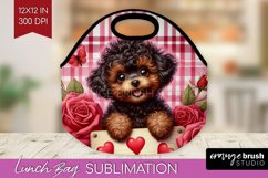 Valentine Dog Lunch Bag - Valentines Day Lunch Bug PNG Product Image 1