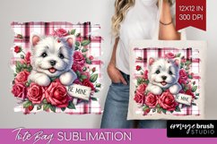 Valentine Dog Tote Bag - Valentines Day Tote Bag PNG Product Image 1