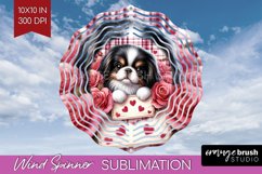 Valentine Dog Wind Spinner Sublimation PNG - Valentines Day Product Image 1