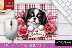 Valentine Dog Mouse Pad Sublimation - Valentines Day PNG Product Image 1