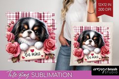 Valentine Dog Tote Bag - Valentines Day Tote Bag PNG Product Image 1