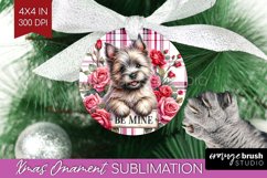 Valentine Dog Ornament PNG - Valentines Day PNG Sublimation Product Image 1