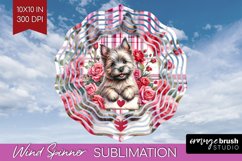 Valentine Dog Wind Spinner Sublimation PNG - Valentines Day Product Image 1