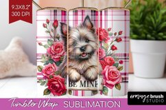 Valentine Dog Tumbler Wrap - Valentines Day Tumbler PNG Product Image 1