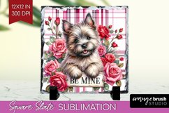 Valentine Dog Slate PNG - Valentines Day Square Slate Product Image 1