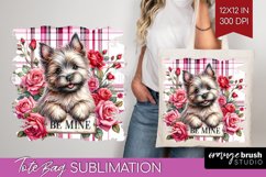 Valentine Dog Tote Bag - Valentines Day Tote Bag PNG Product Image 1