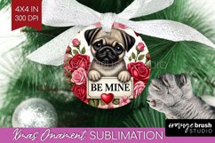 Valentine Dog Ornament PNG - Valentines Day PNG Sublimation Product Image 1
