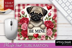Valentine Dog Mouse Pad Sublimation - Valentines Day PNG Product Image 1