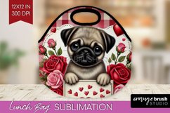 Valentine Dog Lunch Bag - Valentines Day Lunch Bug PNG Product Image 1