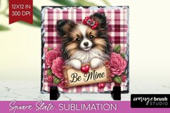 Valentine Dog Slate PNG - Valentines Day Square Slate Product Image 1