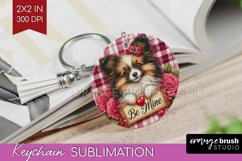 Valentine Dog Keychain PNG - Valentines Day Keychain Product Image 1