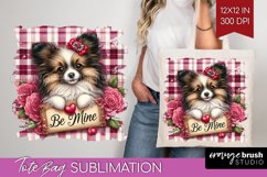 Valentine Dog Tote Bag - Valentines Day Tote Bag PNG Product Image 1