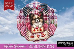 Valentine Dog Wind Spinner Sublimation PNG - Valentines Day Product Image 1