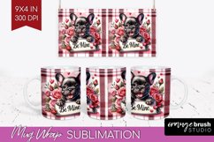 Valentine Dog Mug Wrap - Valentines Day Mug PNG Sublimation Product Image 1