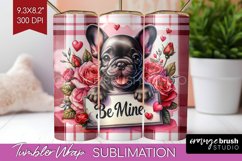 Valentine Dog Tumbler Wrap - Valentines Day Tumbler PNG Product Image 1