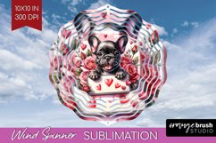 Valentine Dog Wind Spinner Sublimation PNG - Valentines Day Product Image 1