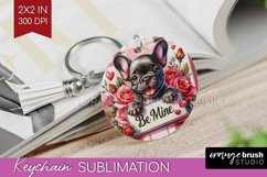 Valentine Dog Keychain PNG - Valentines Day Keychain Product Image 1