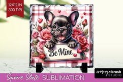 Valentine Dog Slate PNG - Valentines Day Square Slate Product Image 1