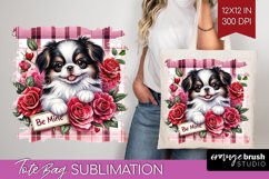 Valentine Dog Tote Bag - Valentines Day Tote Bag PNG Product Image 1