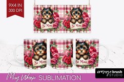 Valentine Dog Mug Wrap - Valentines Day Mug PNG Sublimation Product Image 1