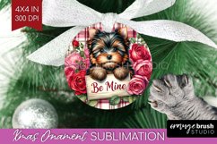 Valentine Dog Ornament PNG - Valentines Day PNG Sublimation Product Image 1