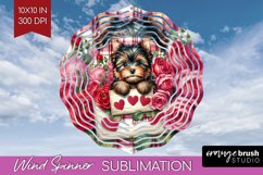 Valentine Dog Wind Spinner Sublimation PNG - Valentines Day Product Image 1