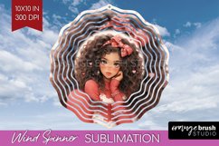 Valentine Girl Wind Spinner Sublimation PNG - Valentines Day Product Image 1