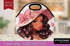 Valentine Girl Lunch Bag - Valentines Day Lunch Bug PNG Product Image 1
