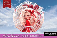 Valentine Girl Wind Spinner Sublimation PNG - Valentines Day Product Image 1