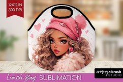 Valentine Girl Lunch Bag - Valentines Day Lunch Bug PNG Product Image 1