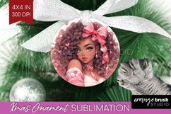 Valentine Girl Ornament PNG - Valentines Day PNG Sublimation Product Image 1