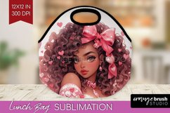 Valentine Girl Lunch Bag - Valentines Day Lunch Bug PNG Product Image 1