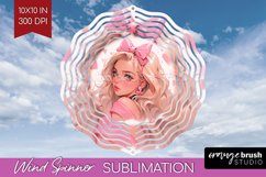 Valentine Girl Wind Spinner Sublimation PNG - Valentines Day Product Image 1