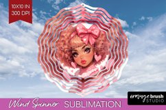 Valentine Girl Wind Spinner Sublimation PNG - Valentines Day Product Image 1
