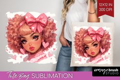Valentine Girl Tote Bag - Valentines Day Tote Bag PNG Product Image 1