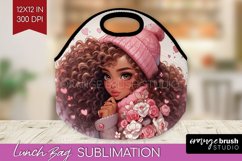 Valentine Girl Lunch Bag - Valentines Day Lunch Bug PNG Product Image 1