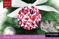 Hearts Ornament PNG - Valentines Day PNG Sublimation Product Image 1