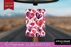 Hearts Air Freshener PNG - Valentines Day PNG Sublimation Product Image 1