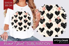 Hearts Round Tshirt Background - Valentines Day PNG Product Image 1